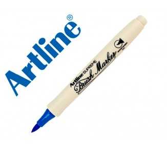 Rotulador artline supreme brush epfs pintura base de agua punta tipo pincel trazo fino azul ultramar