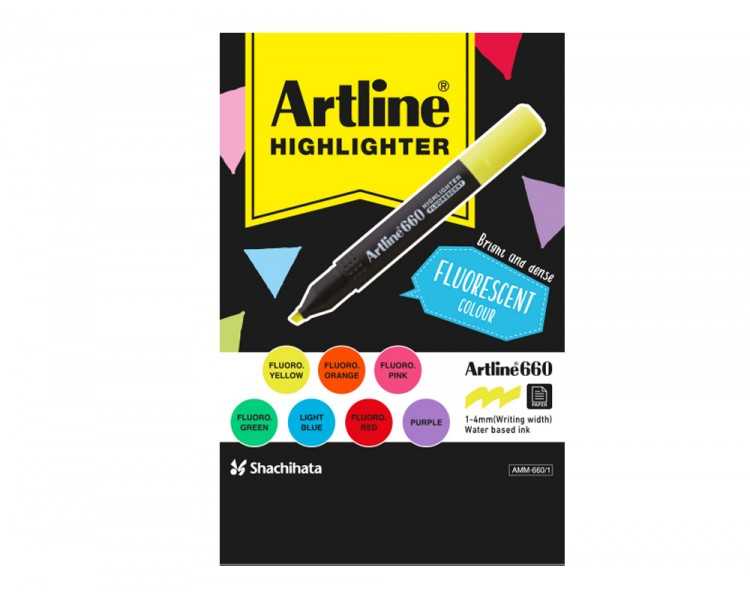 Rotulador artline fluorescente ek-660 expositor de 36 unidades colores surtidos