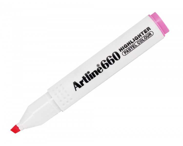 Rotulador artline fluorescente ek-660 rosa pastel punta biselada
