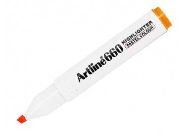 Rotulador artline fluorescente ek-660 naranja pastel punta biselada