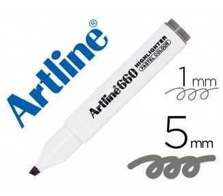 Rotulador artline fluorescente ek-660 gris pastel punta biselada