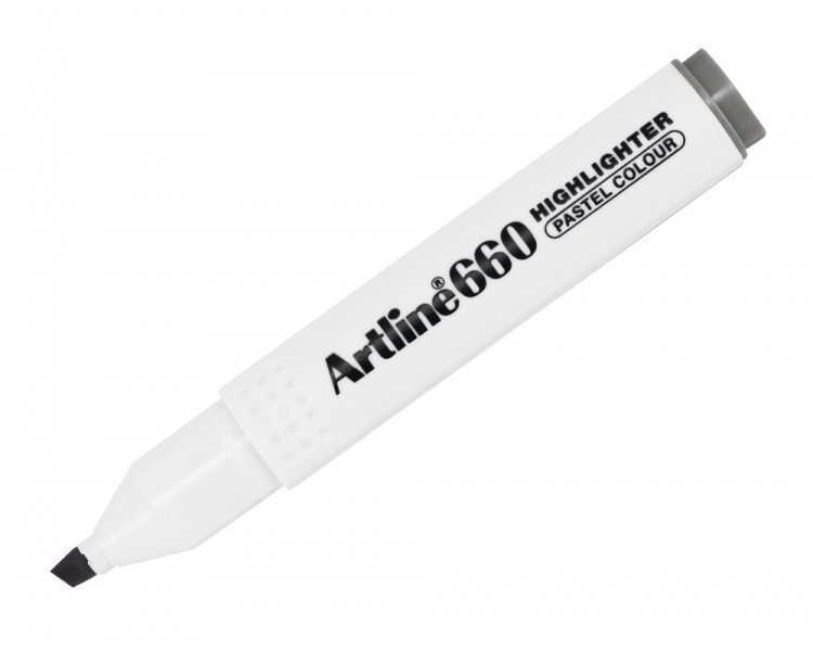 Rotulador artline fluorescente ek-660 gris pastel punta biselada