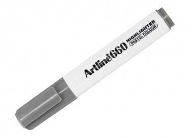 Rotulador artline fluorescente ek-660 gris pastel punta biselada