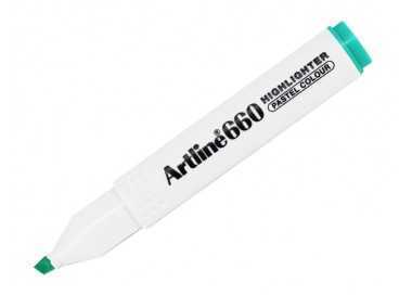 Rotulador artline fluorescente ek-660 verde pastel punta biselada