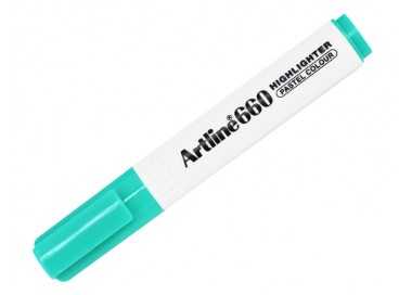 Rotulador artline fluorescente ek-660 verde pastel punta biselada