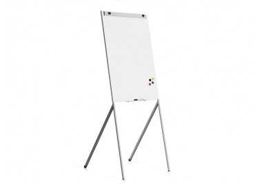 Pizarra blanca rocada para conferencias lacada magnetica metalica con brazo extensible lateral para 2 hojas 68x104 cm