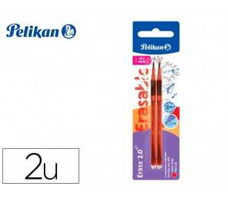 Recambio roller pelikan erase 2.0 color rojo blister de 2 unidades