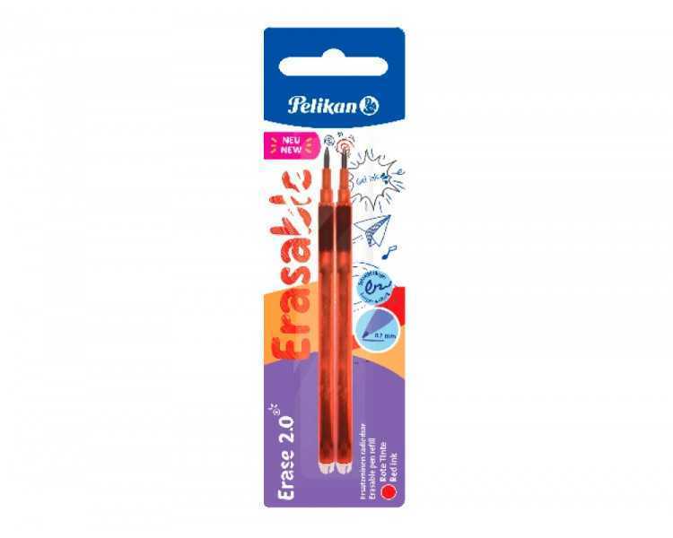 Recambio roller pelikan erase 2.0 color rojo blister de 2 unidades