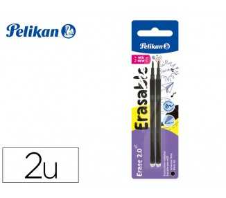 Recambio roller pelikan erase 2.0 color negro blister de 2 unidades