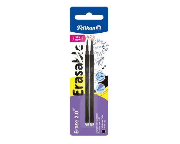 Recambio roller pelikan erase 2.0 color negro blister de 2 unidades