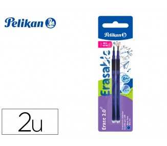 Recambio roller pelikan erase 2.0 color azul blister de 2 unidades