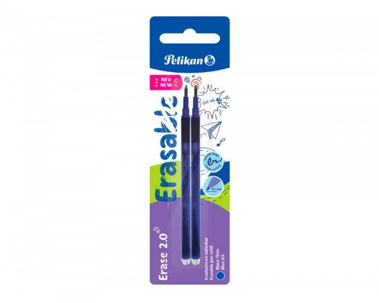 Recambio roller pelikan erase 2.0 color azul blister de 2 unidades