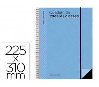 Cuaderno de todas las clases profesorado addittio 136 paginas semana vista color azul 225x310 mm catalan