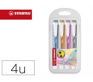 Rotulador stabilo fluorescente fino swing cool pastel estuche de 4 unidades colores surtidos