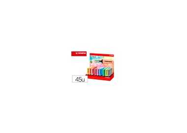 Rotulador stabilo boss fluorescente 70 pastel expositor de 45 unidades colores surtidos Rotulador stabilo boss fluorescente 70 pastel expositor de 45 unidades colores surtidos