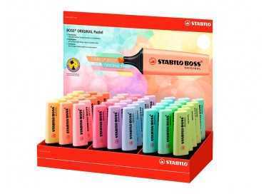 Rotulador stabilo boss fluorescente 70 pastel expositor de 45 unidades colores surtidos Rotulador stabilo boss fluorescente 70 pastel expositor de 45 unidades colores surtidos