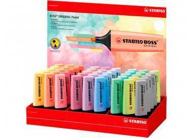 Rotulador stabilo boss fluorescente 70 pastel expositor de 45 unidades colores surtidos Rotulador stabilo boss fluorescente 70 pastel expositor de 45 unidades colores surtidos