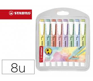 Rotulador stabilo fluorescente fino swing cool pastel estuche de 8 unidades colores surtidos
