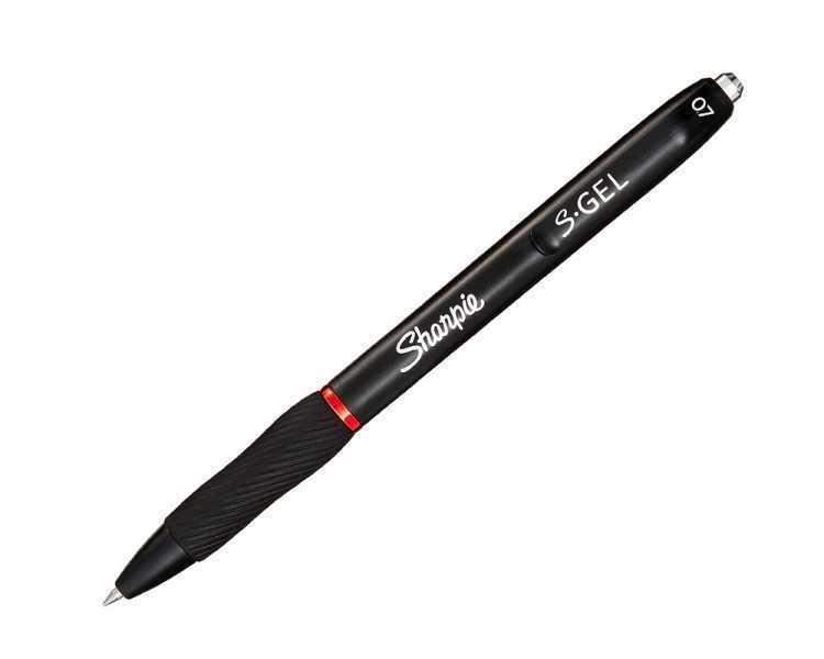 Boligrafo sharpie retractil tinta gel punta 0,7 mm color rojo