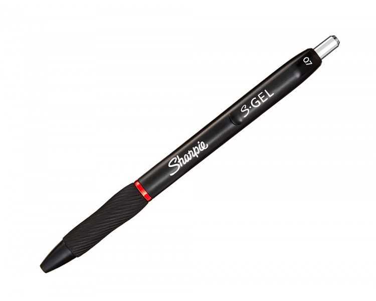 Boligrafo sharpie retractil tinta gel punta 0,7 mm color rojo