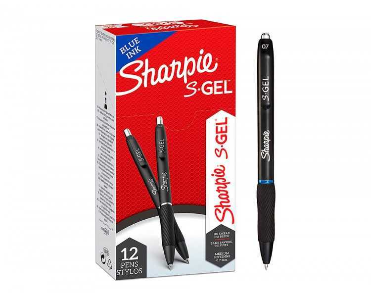 Boligrafo sharpie retractil tinta gel punta 0,7 mm color azul
