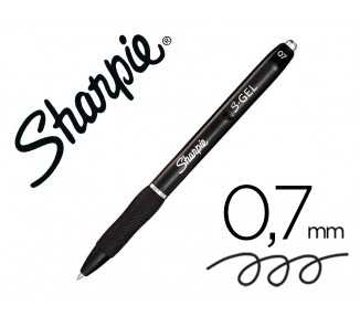 Boligrafo sharpie retractil tinta gel punta 0,7 mm color negro