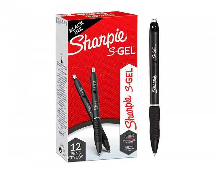 Boligrafo sharpie retractil tinta gel punta 0,7 mm color negro