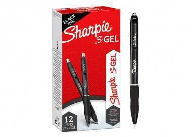 Boligrafo sharpie retractil tinta gel punta 0,7 mm color negro