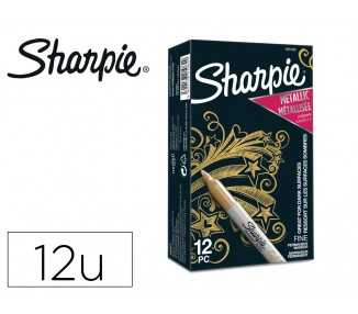 Rotulador sharpie permanente fino metallic oro