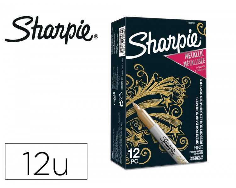 Rotulador sharpie permanente fino metallic oro