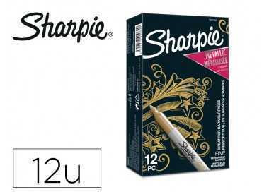 Rotulador sharpie permanente fino metallic oro