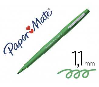 Rotulador paper mate flair original punta fibra verde