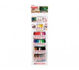 Pintura acrilica edding 5200 permanente spray bote 200 ml expositor de 24 unidades colores surtidos
