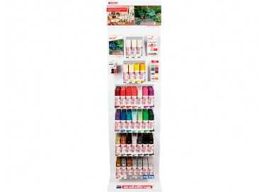 Pintura acrilica edding 5200 permanente spray bote 200 ml expositor de 24 unidades colores surtidos