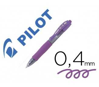 Boligrafo pilot g-2 pixie violeta tinta gel retractil sujecion de caucho