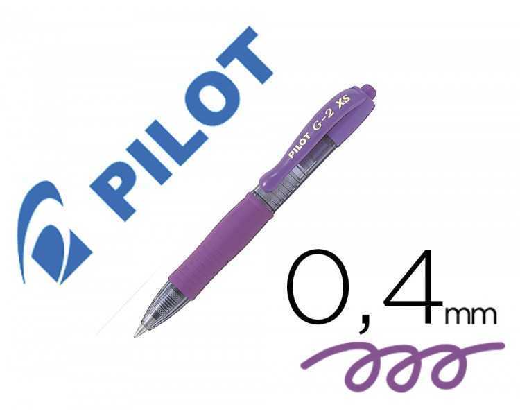 Boligrafo pilot g-2 pixie violeta tinta gel retractil sujecion de caucho