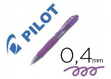 Boligrafo pilot g-2 pixie violeta tinta gel retractil sujecion de caucho