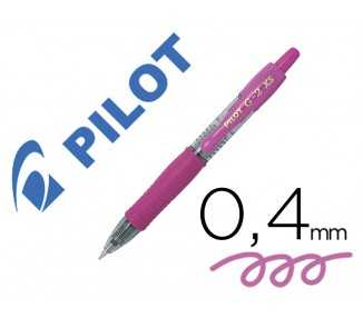Boligrafo pilot g-2 pixie rosa tinta gel retractil sujecion de caucho