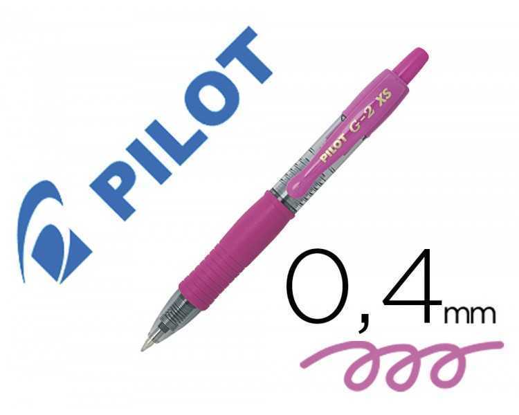 Boligrafo pilot g-2 pixie rosa tinta gel retractil sujecion de caucho