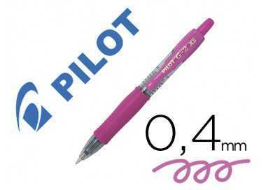 Boligrafo pilot g-2 pixie rosa tinta gel retractil sujecion de caucho