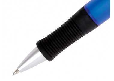 Boligrafo q-connect premium retractil con sujecion de caucho color azul punta 1 mm Boligrafo q-connect premium retractil con sujecion de caucho color azul punta 1 mm