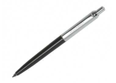 Boligrafo q-connect premium metalico retractil con clip color negro punta 1 mm