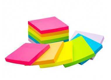 Bloc de notas adhesivas quita y pon q-connect 76x76 mm fsc colores neon y pastel surtidos