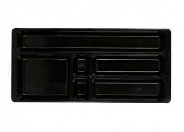 Bandeja organizadora q-connect de cajones color negro 344x160x33 mm