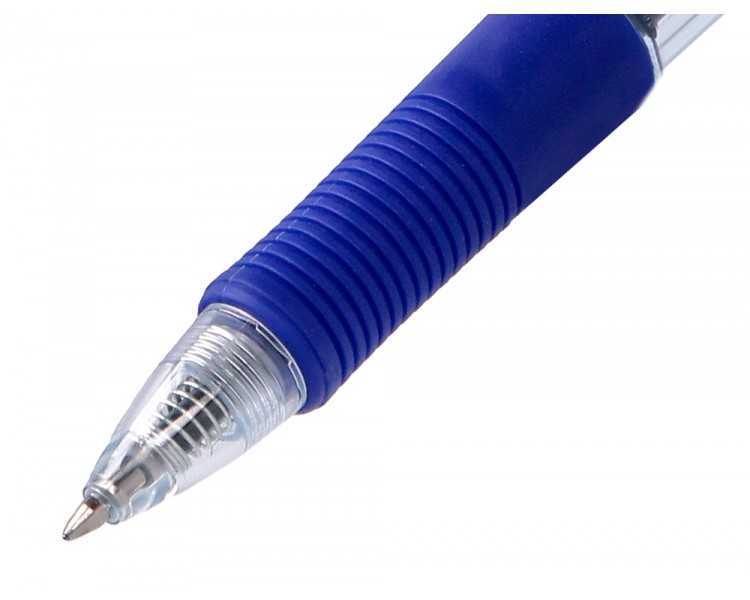 Boligrafo q-connect sigma retractil con sujecion de caucho tinta gel 0,5 mm color azul
