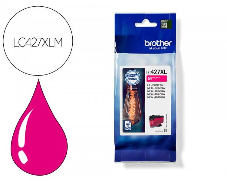 Ink-jet brother lc427xlm mfcj5955dw / 6955dw alta capacidad magenta 5000 paginas