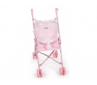 Silla pequeña de paseo para muñecas carlota color rosa 550x270x410 mm