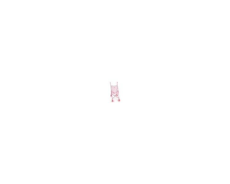 Silla pequeña de paseo para muñecas carlota color rosa 550x270x410 mm