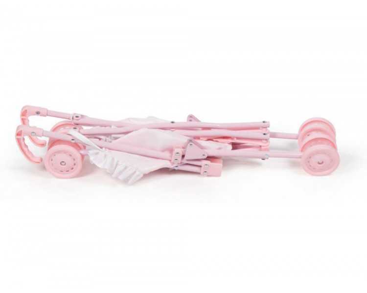 Silla pequeña de paseo para muñecas carlota color rosa 550x270x410 mm