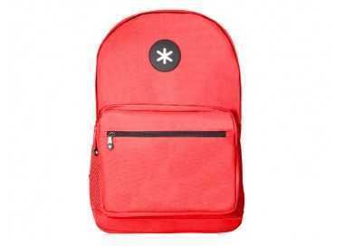 Cartera antartik mochila con asa y bolsillo frontal concremallera color rojo 320x140x430 mm